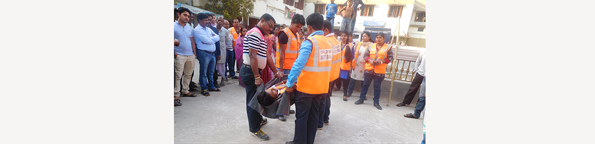 Mock drill at Swarupnagar Block